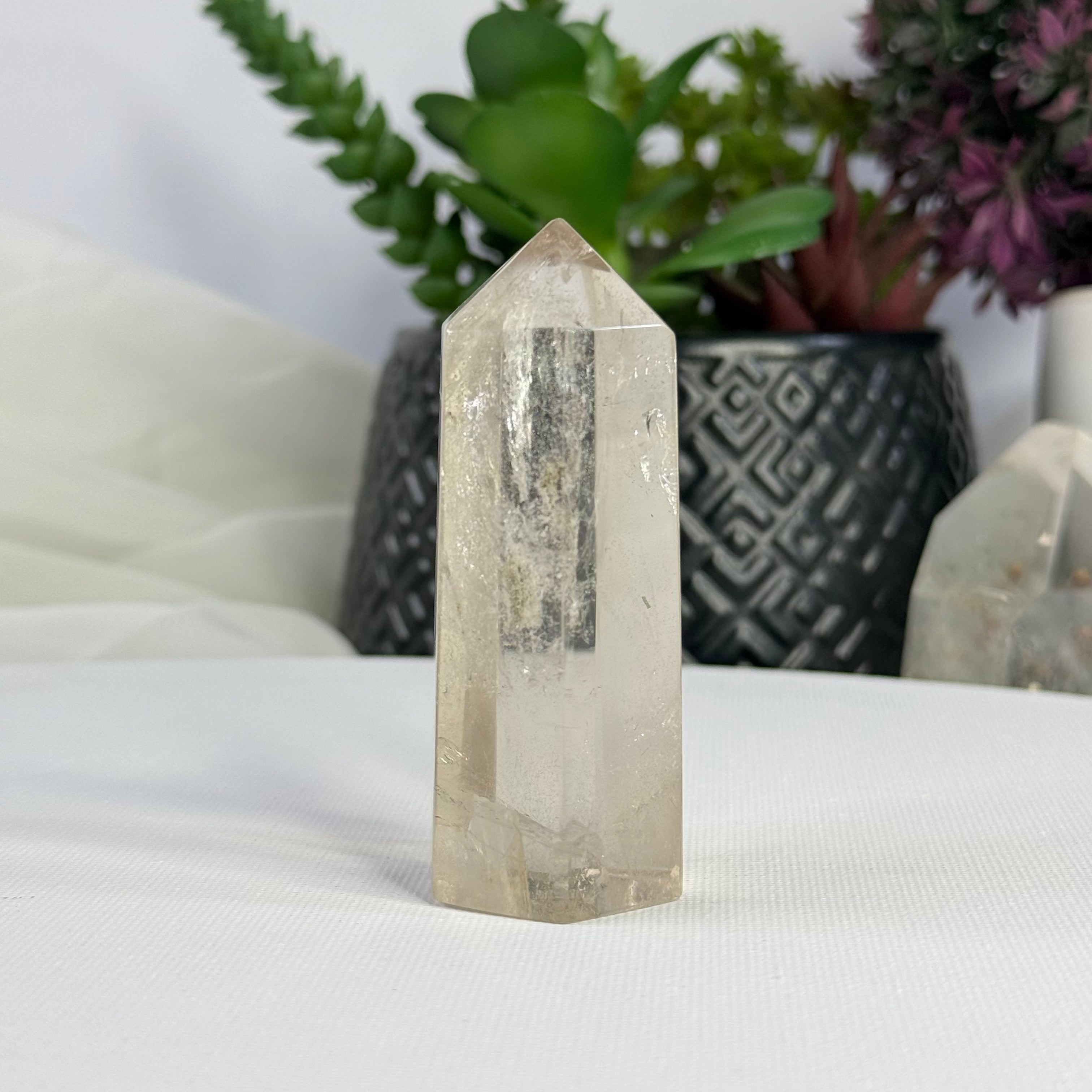Obelisco de cuarzo Ahumado